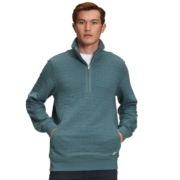The North Face Men's Long Peak Quilted 1/2 Zip Jacket - Picture 1 of 12